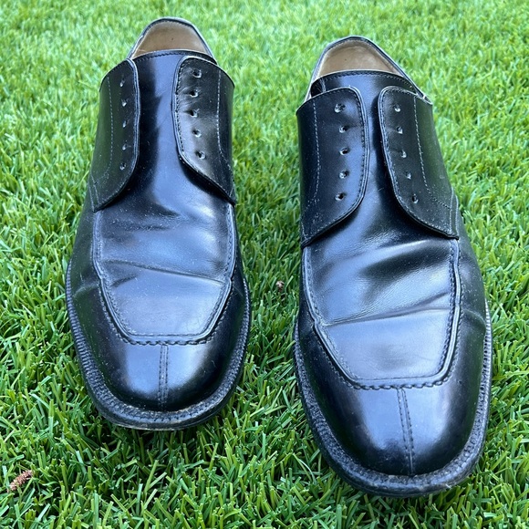 Salvatore Ferragamo Men's Lace Up Shoe in Black Size 10 - Picture 6 of 10